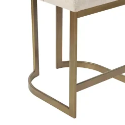Kirklands Home Cream and Gold Counter Stool White Clearance