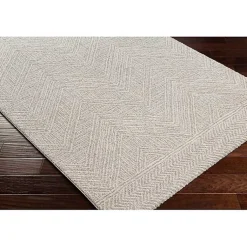 Kirklands Home Cream and Gray Zig Zag Area Rug, 5x7 Clearance