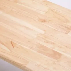 Kirklands Home Cream and Natural Wood Dining Bench Clearance
