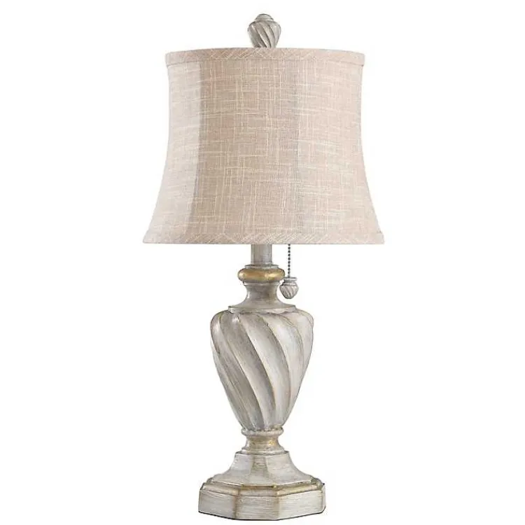 Kirklands Home Cream and Off-White Table Lamp Ivory Outlet