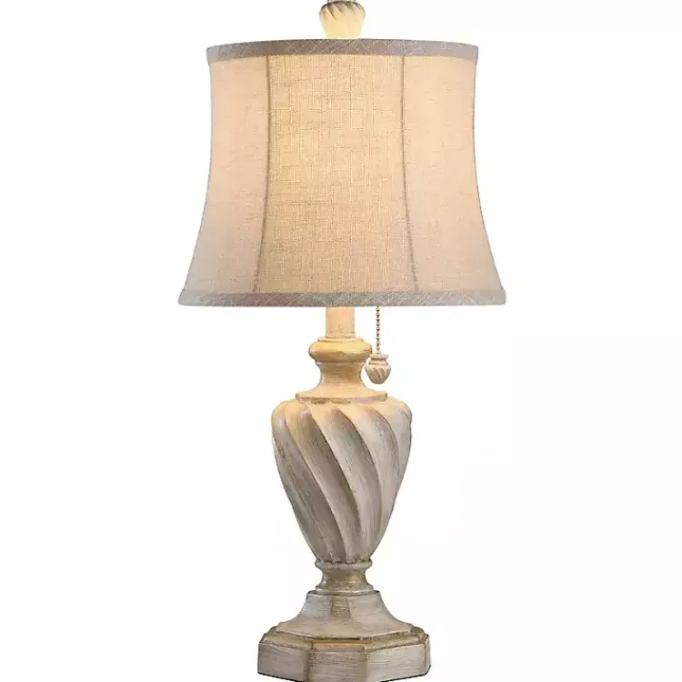 Kirklands Home Cream and Off-White Table Lamp Ivory Outlet