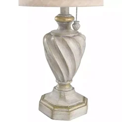Kirklands Home Cream and Off-White Table Lamp Ivory Outlet
