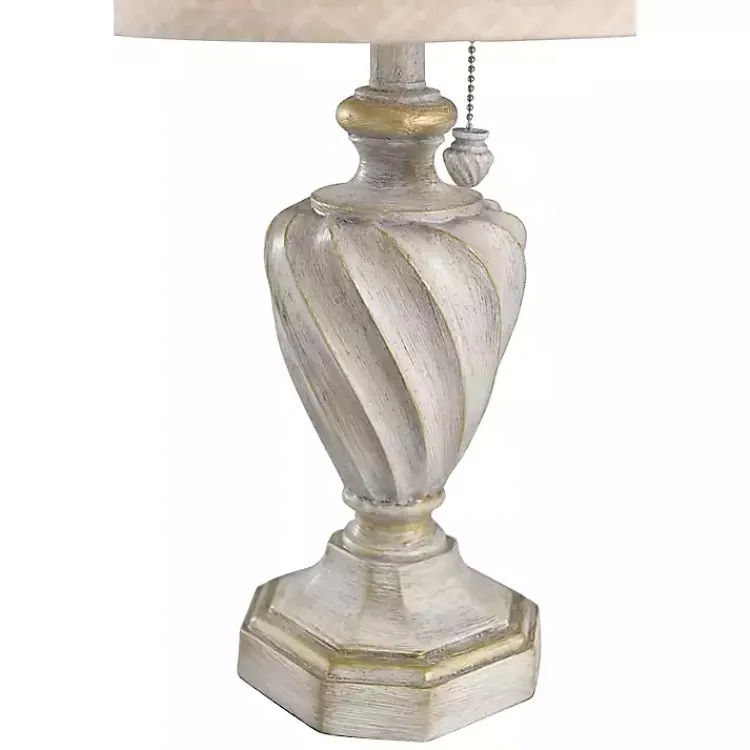 Kirklands Home Cream and Off-White Table Lamp Ivory Outlet