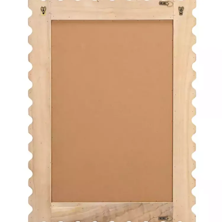 Kirklands Home Cream Angular Scalloped Nadia Wall Mirror White Discount