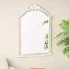 Kirklands Home Cream Arched Rectangle Scroll Wall Mirror Hot