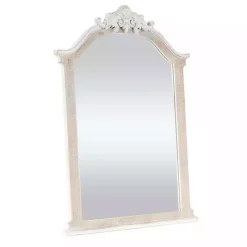 Kirklands Home Cream Arched Rectangle Scroll Wall Mirror Hot