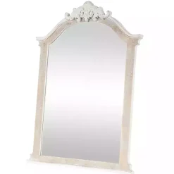 Kirklands Home Cream Arched Rectangle Scroll Wall Mirror Hot