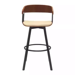 Kirklands Home Cream Athena Swivel Bar Stool Ivory Clearance