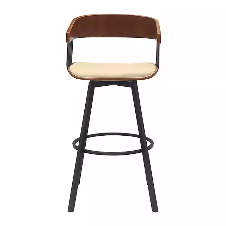 Kirklands Home Cream Athena Swivel Bar Stool Ivory Clearance