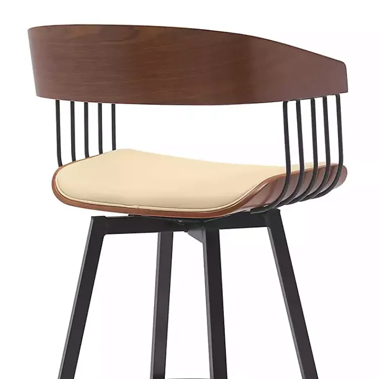 Kirklands Home Cream Athena Swivel Bar Stool Ivory Clearance