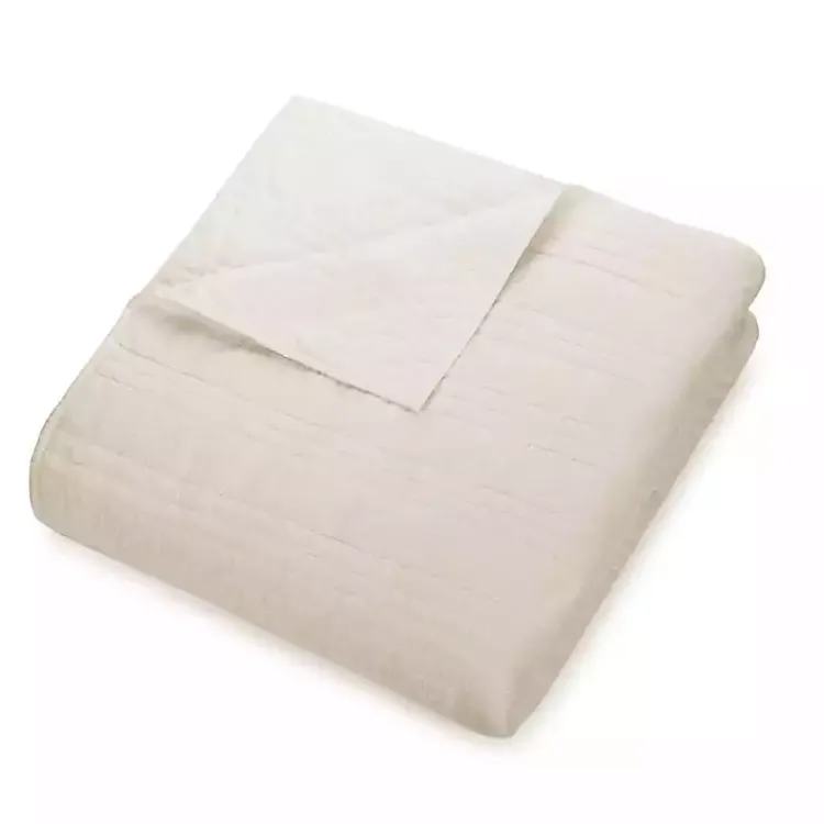Kirklands Home Cream Atmosphere King Quilt Ivory New