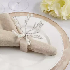 Kirklands Home Cream Beaded Coral Napkin Rings, Set of 4 Ivory Outlet