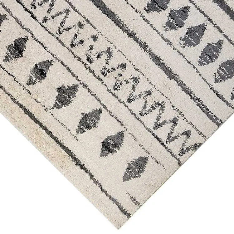 Kirklands Home Cream Boho Striped Runner Ivory Best