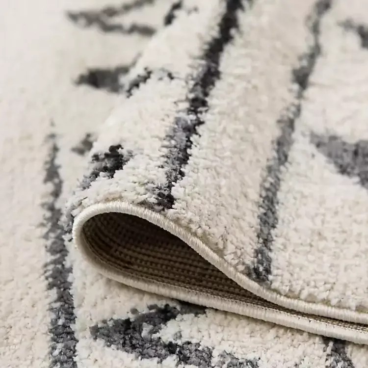 Kirklands Home Cream Boho Striped Runner Ivory Best