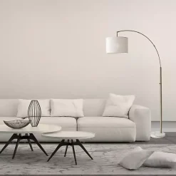 Kirklands Home Cream Bowman Arched Floor Lamp White Best