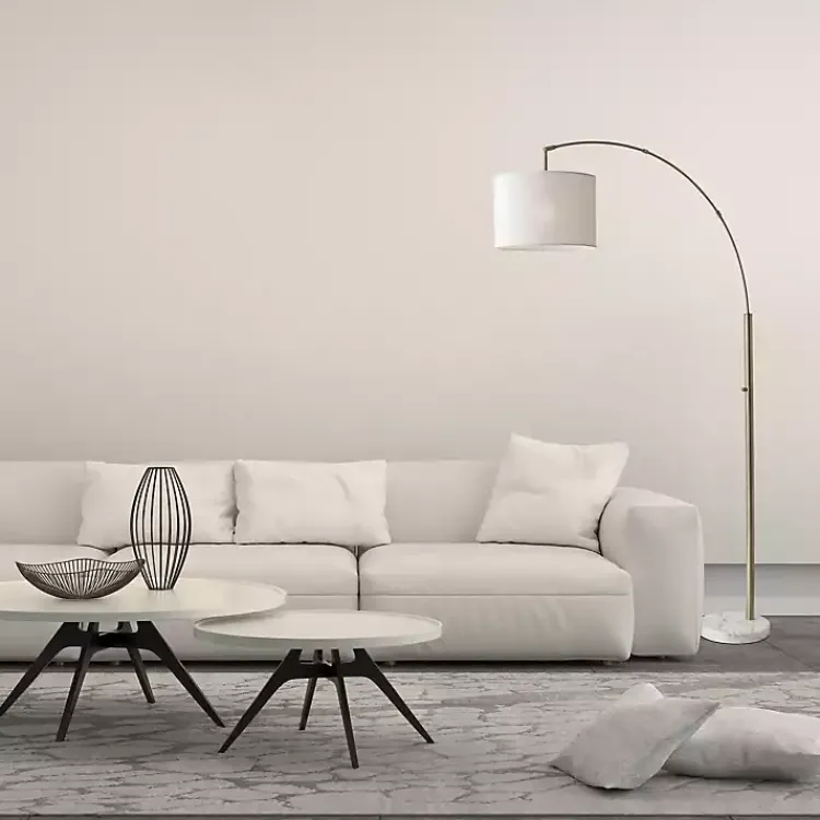 Kirklands Home Cream Bowman Arched Floor Lamp White Best