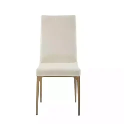 Kirklands Home Cream Bronze Metal Base Dining Chairs, Set of 2 Ivory Hot
