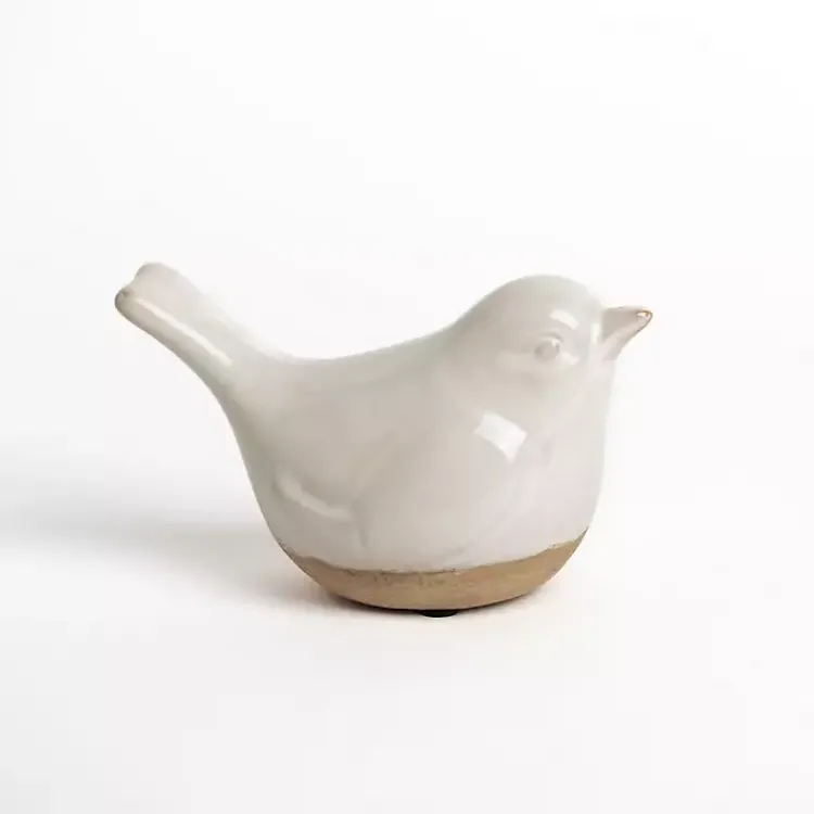 Statues & Figurines>Kirklands Home Cream Ceramic Bird Figurine Ivory