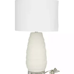 Kirklands Home Cream Ceramic Gourd Table Lamp White Online