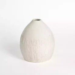 Vases>Kirklands Home Cream Ceramic Luca Vase, 12 in. White