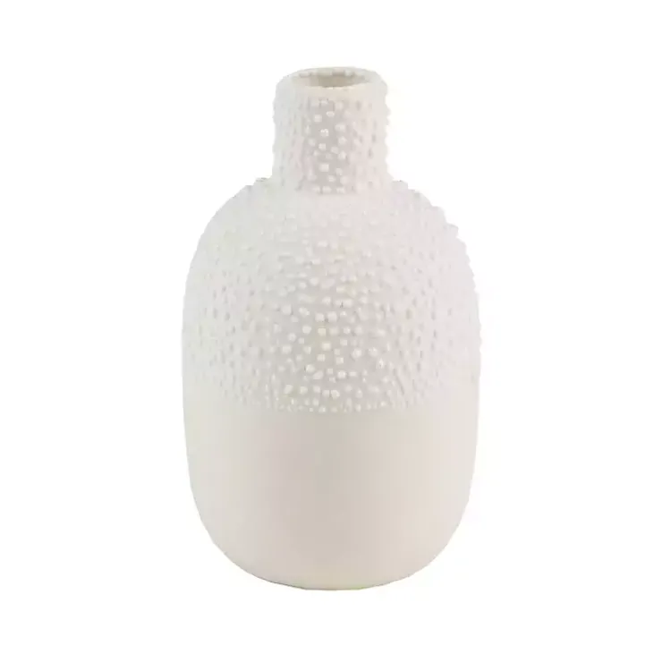 Vases>Kirklands Home Cream Ceramic Pearl Mini Vases, Set of 3 White