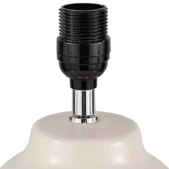 Kirklands Home Cream Ceramic Rounded Hourglass Table Lamp Discount