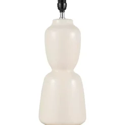 Kirklands Home Cream Ceramic Rounded Hourglass Table Lamp Discount