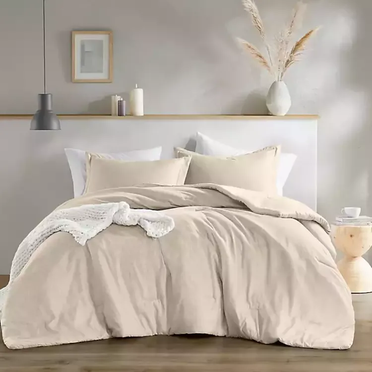 Kirklands Home Cream Chambray 3-pc. King Comforter Set Ivory Discount