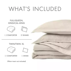 Kirklands Home Cream Chambray 3-pc. King Comforter Set Ivory Discount