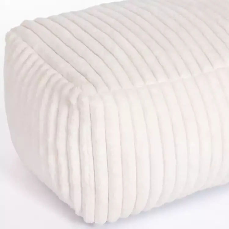 Kirklands Home Cream Comfy Foam Lounge Ottoman White Online