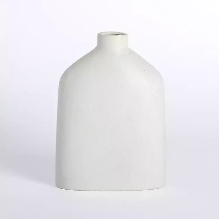 Vases>Kirklands Home Cream Distressed Ceramic Tabletop Vase, 12 in. White