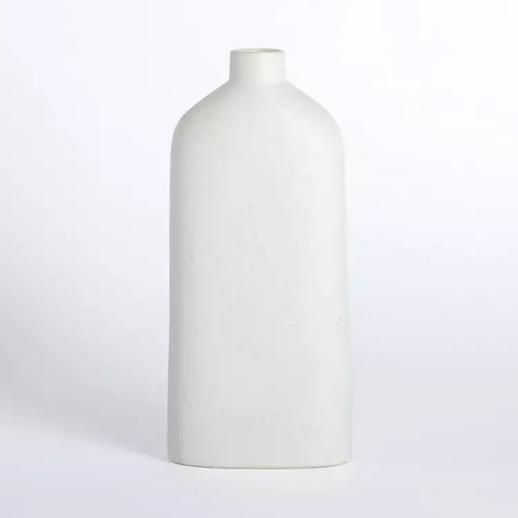 Vases>Kirklands Home Cream Distressed Ceramic Tabletop Vase, 16 in. White