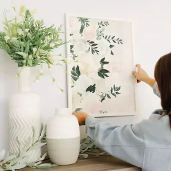 Kirklands Home Cream Elegant Floral Framed Art Print Ivory