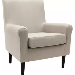 Kirklands Home Cream Ellen Rolled Arms Accent Chair White New