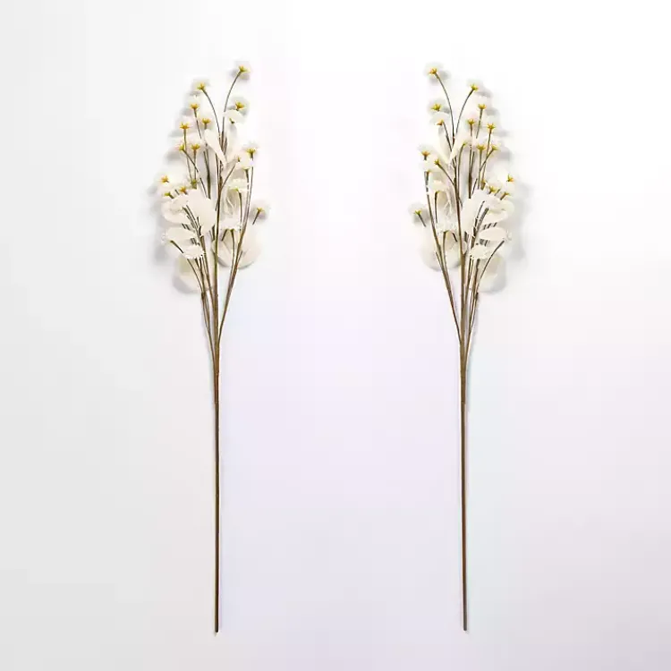 Stems & Bouquets>Kirklands Home Cream Everlasting Flower Stems, Set of 2 Ivory