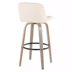 Kirklands Home Cream Faux Leather Torino Bar Stools, Set of 2 Ivory Online