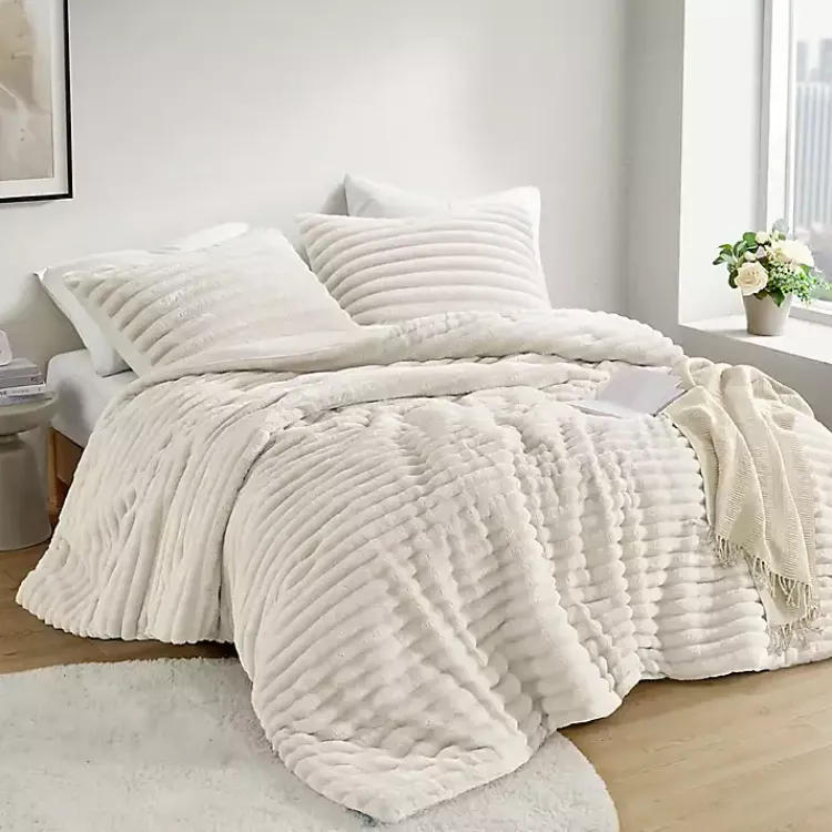 Kirklands Home Cream Fluffy Ribbed 2-pc. Twin Comforter Set Ivory Online