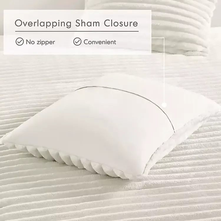 Kirklands Home Cream Fluffy Ribbed 2-pc. Twin Comforter Set Ivory Online
