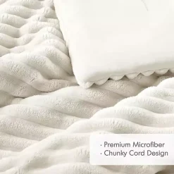 Kirklands Home Cream Fluffy Ribbed 2-pc. Twin Comforter Set Ivory Online
