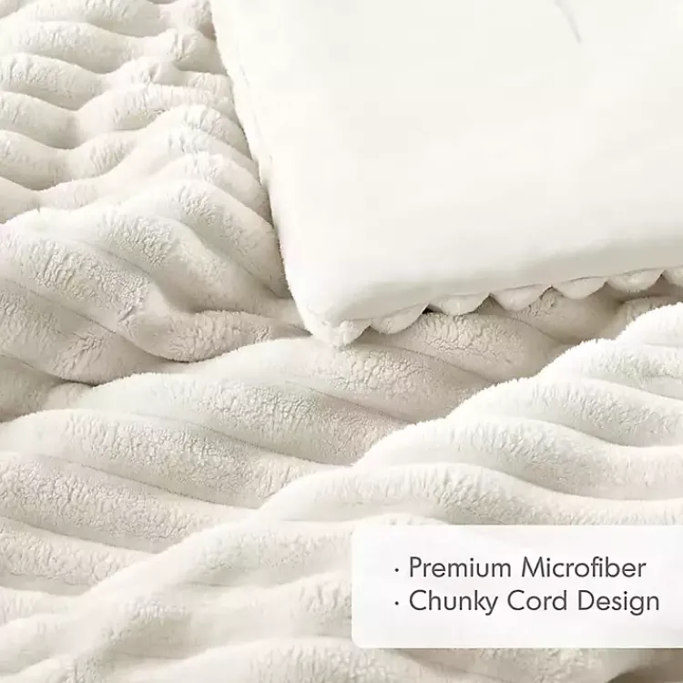 Kirklands Home Cream Fluffy Ribbed 2-pc. Twin Comforter Set Ivory Online