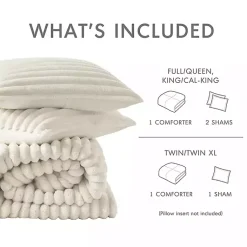 Kirklands Home Cream Fluffy Ribbed 2-pc. Twin Comforter Set Ivory Online