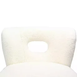 Kirklands Home Cream Fluffy Wingback Accent Chair White New