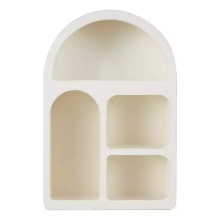 Kirklands Home Cream Geometric Arch Wall Shelf Sale