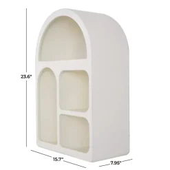 Kirklands Home Cream Geometric Arch Wall Shelf Sale