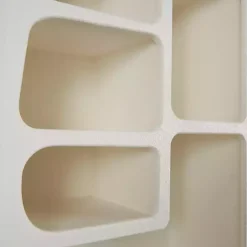 Kirklands Home Cream Geometric 5-Section Wall Shelf Online