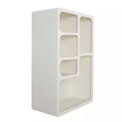 Kirklands Home Cream Geometric 5-Section Wall Shelf Online