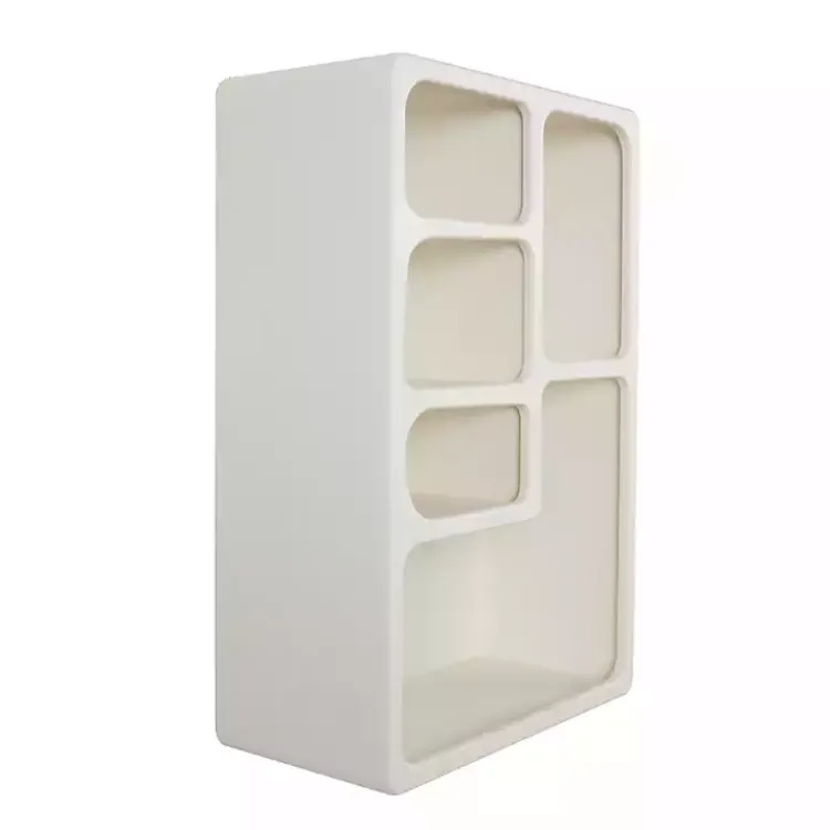 Kirklands Home Cream Geometric 5-Section Wall Shelf Online