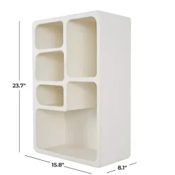 Kirklands Home Cream Geometric 5-Section Wall Shelf Online