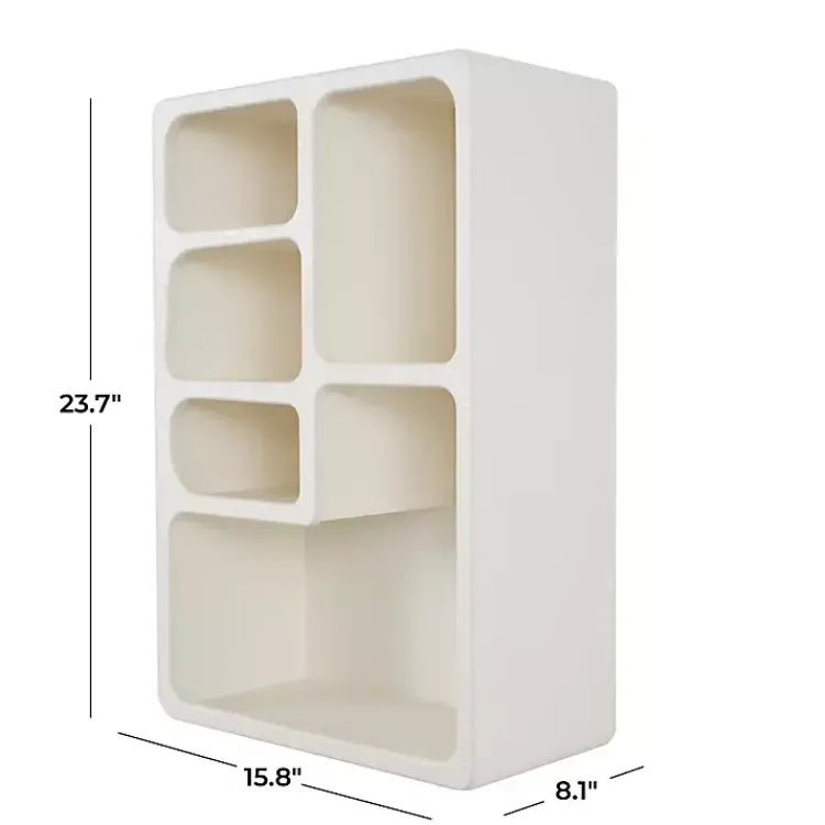 Kirklands Home Cream Geometric 5-Section Wall Shelf Online