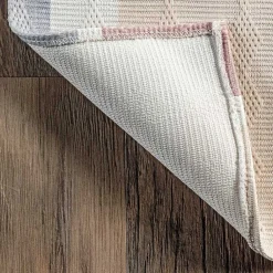 Kirklands Home Cream Geometric Shapes Washable Area Rug, 8x10 Clearance